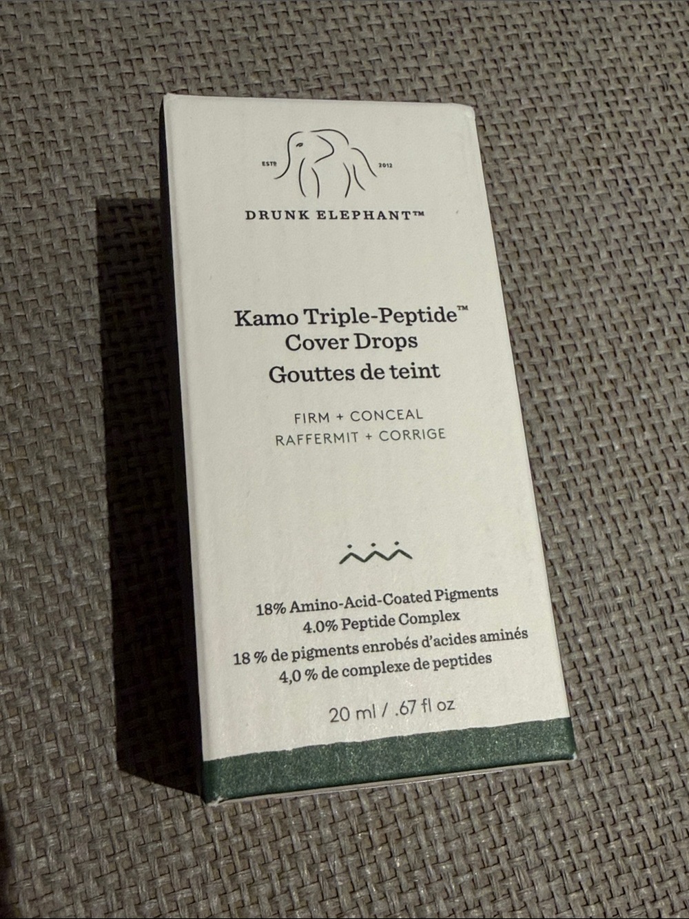 Drunk Elephant Kamo Triple Peptide Cover drops multi use serum foundation 20ml